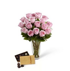 The FTD Pink Rose & Godiva Bouquet from Parkway Florist in Pittsburgh PA